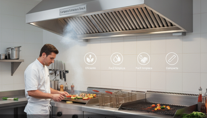Campana extractora industrial: ¿qué es el “Snack” y cómo afecta su funcionamiento?