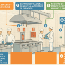 Seguridad en cocinas escolares: cómo aplicar la normativa correctamente