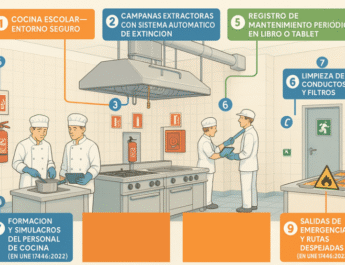 Seguridad en cocinas escolares: cómo aplicar la normativa correctamente