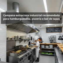 Campana extractora industrial recomendada para hamburguesería, pizzería o bar de tapas: Guía profesional para elegir la mejor campana extractora
