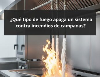 ¿Qué tipo de fuego apaga un sistema contra incendios de campanas?