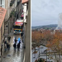 Alarma controlada en el Casco Vello tras un incendio en un local de hostelería. Contexto inmediato del suceso.