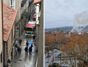 Alarma controlada en el Casco Vello tras un incendio en un local de hostelería. Contexto inmediato del suceso.