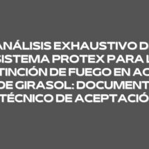 Análisis Exhaustivo del Sistema PROTEX para la Extinción de Fuego en Aceite de Girasol: Documento Técnico de Aceptación