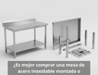 ¿Es mejor comprar una mesa de acero inoxidable montada o desmontada para un bar?