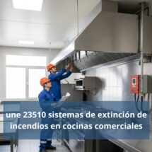UNE 23510 sistemas de extinción de incendios en cocinas comerciales. Normativa esencial para la protección real en cocinas profesionales.