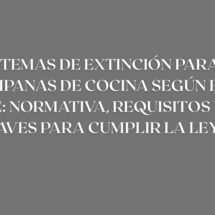 Sistemas de extinción para campanas de cocina según el CTE: normativa, requisitos y claves para cumplir la ley