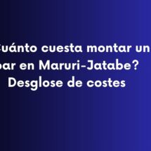 ¿Cuánto cuesta montar un bar en Maruri-Jatabe? Desglose de costes