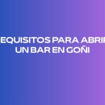 Requisitos para abrir un bar en Goñi