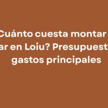 ¿Cuánto cuesta montar un bar en Loiu? Presupuesto y gastos principales