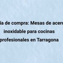 Guía de compra: Mesas de acero inoxidable para cocinas profesionales en Tarragona. Todo lo que debes tener en cuenta antes de comprar una mesa
