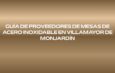 Guía de proveedores de mesas de acero inoxidable en Villamayor de Monjardín