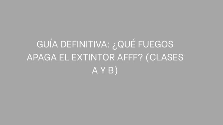 extintor AFFF