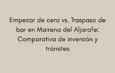 Compara abrir un bar desde cero o apostar por un traspaso en Mairena del Aljarafe y descubre qué opción te conviene más.