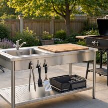 Todo lo que debes tener en cuenta al comprar una mesa de acero inoxidable para la terraza o el jardín. Claves para elegir una superficie de trabajo adecuada