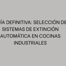 Guía definitiva: Selección de sistemas de extinción automática en cocinas industriales