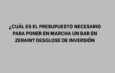 ¿Cuál es el presupuesto necesario para poner en marcha un bar en Zerain? Desglose de inversión