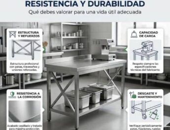 Cómo elegir mobiliario de acero inoxidable para tu negocio alimentario